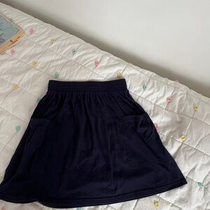 American Apparel Navy A-Line Pull-On Skirt with Pockets